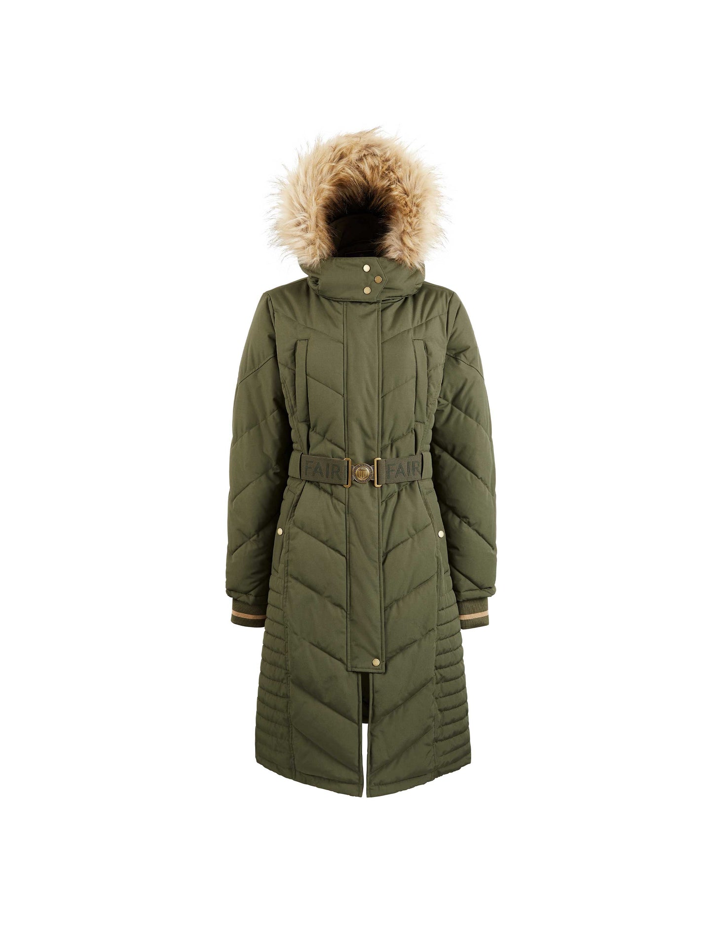 Charlotte Longline Coat Khaki