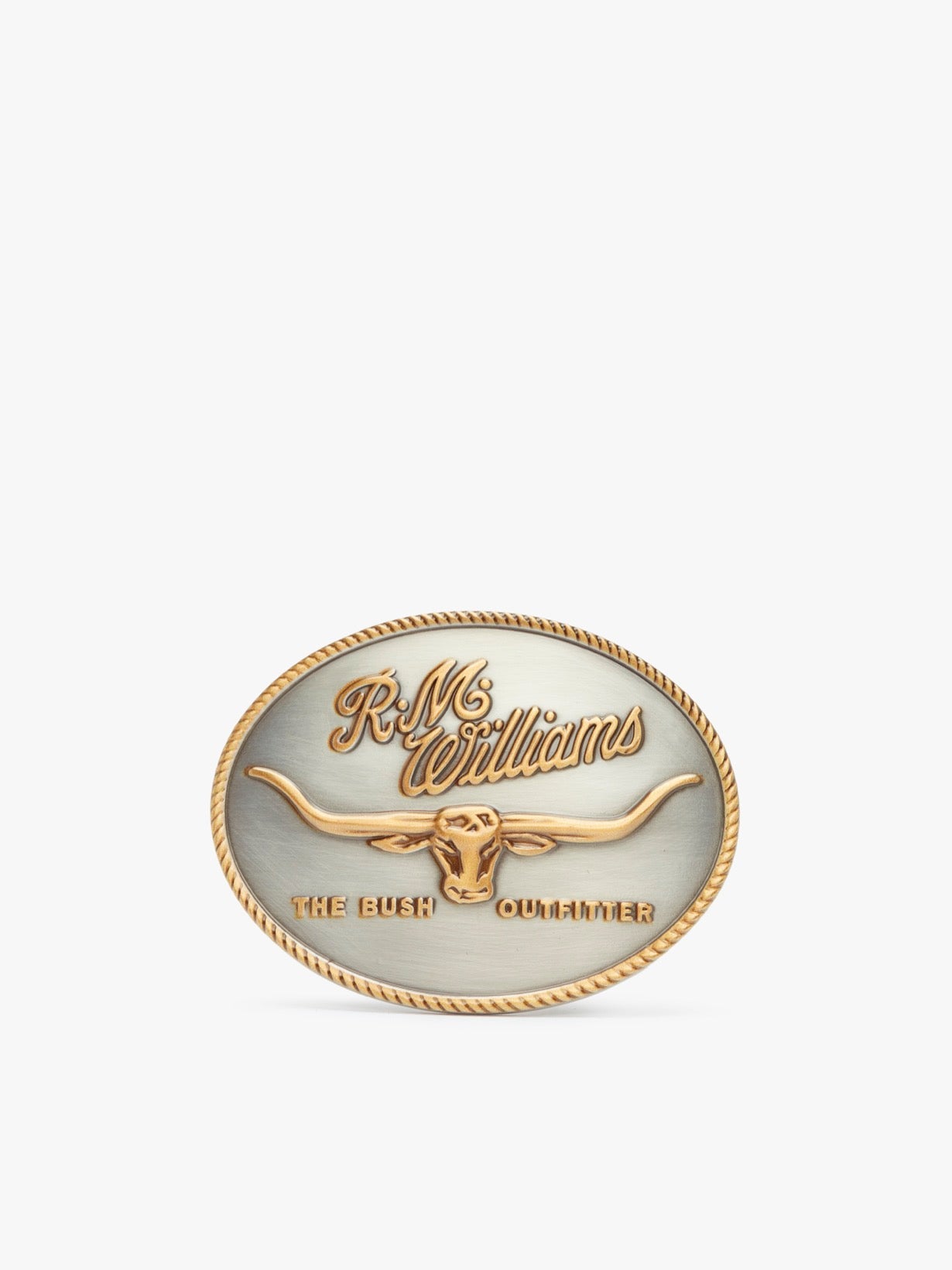 R.M Williams Logo Buckle Silver & Gold