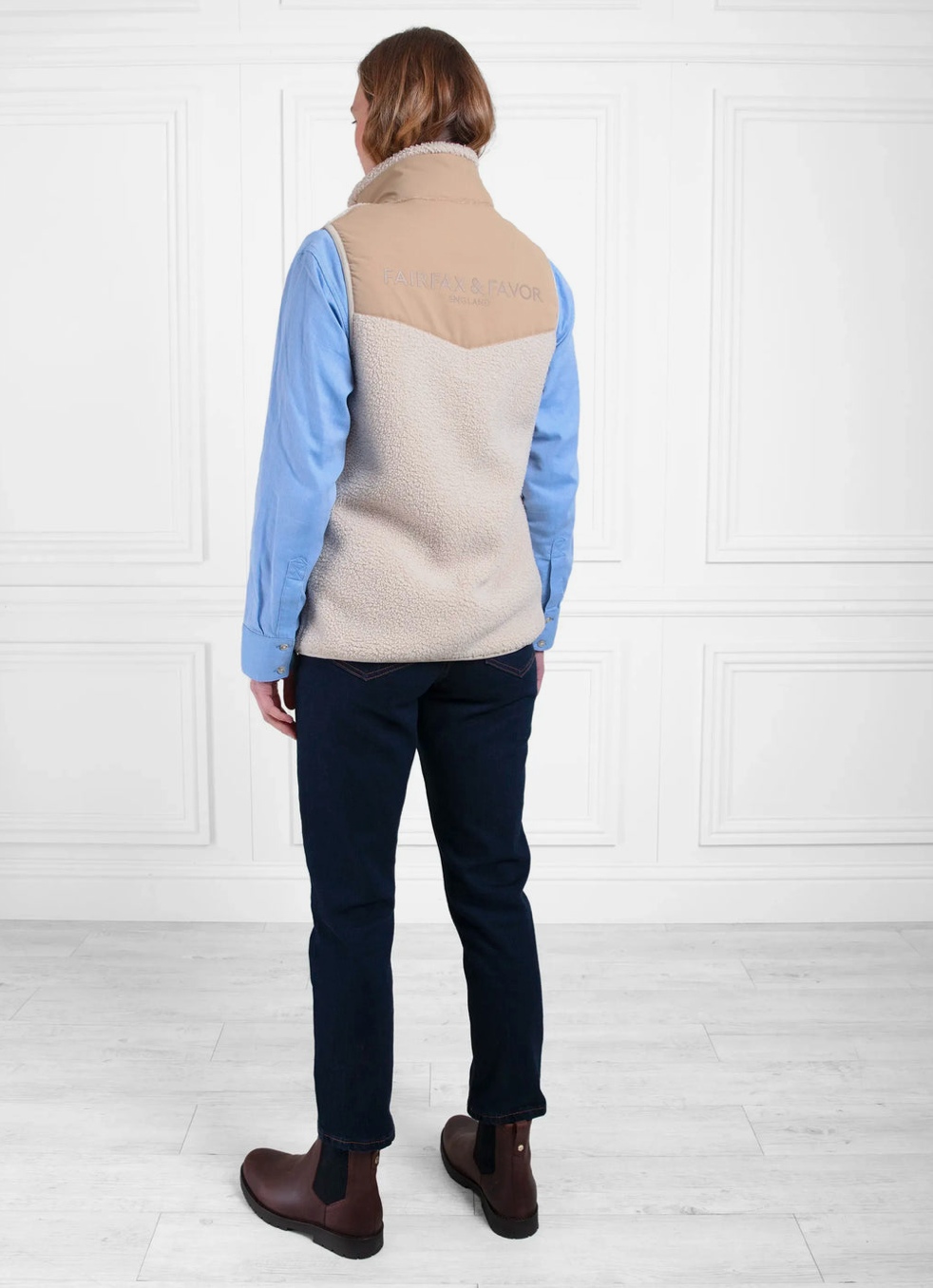 Agnes Fleece Gilet - Ecru