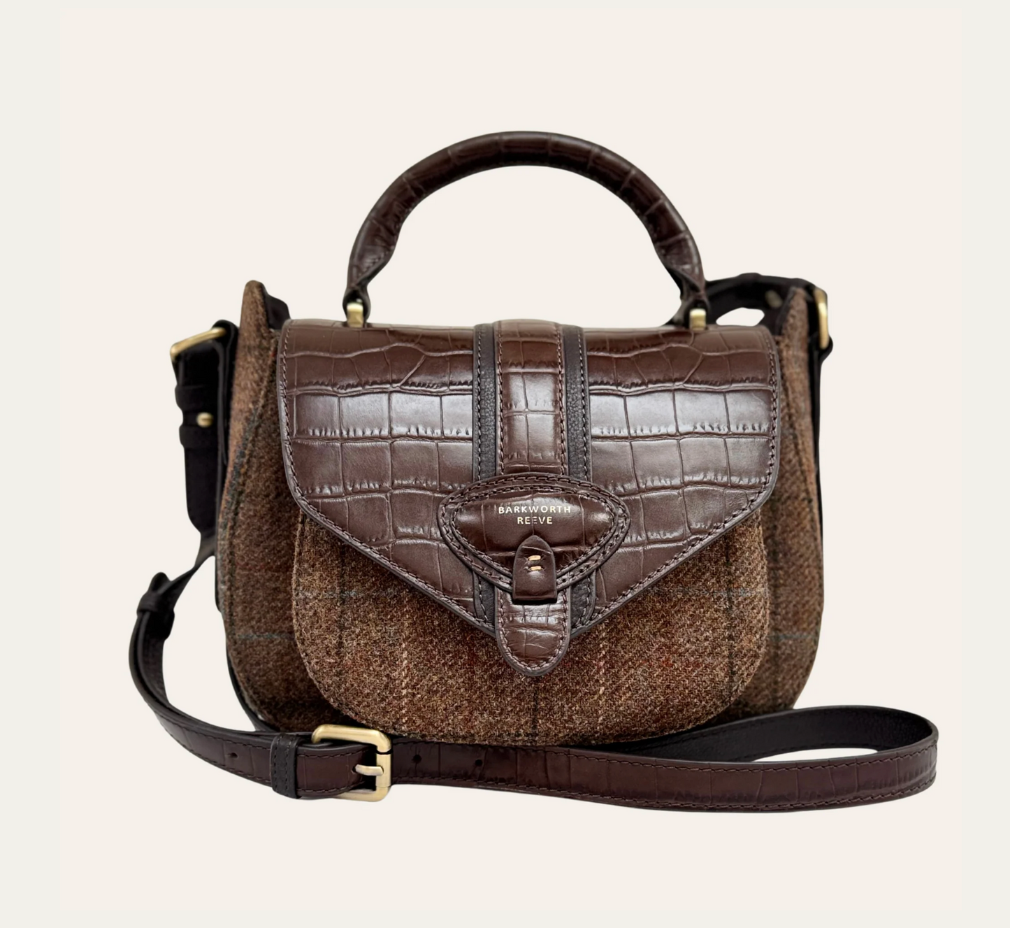 Belton Saddle Bag Tweed & Chocolate