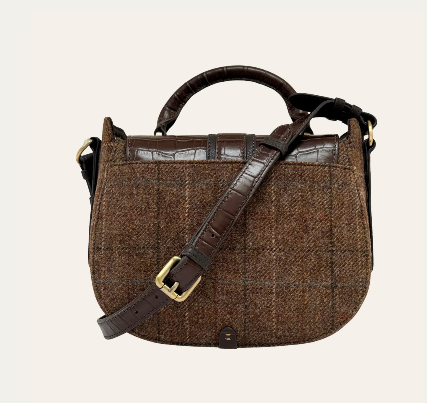 Belton Saddle Bag Tweed & Chocolate