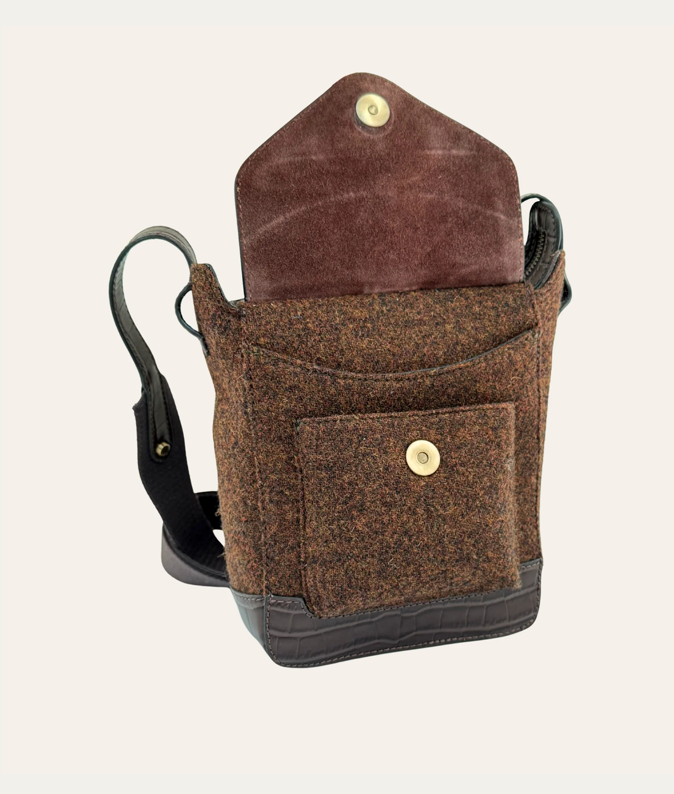 Hackthorn Cross Body Tweed & Chocolate