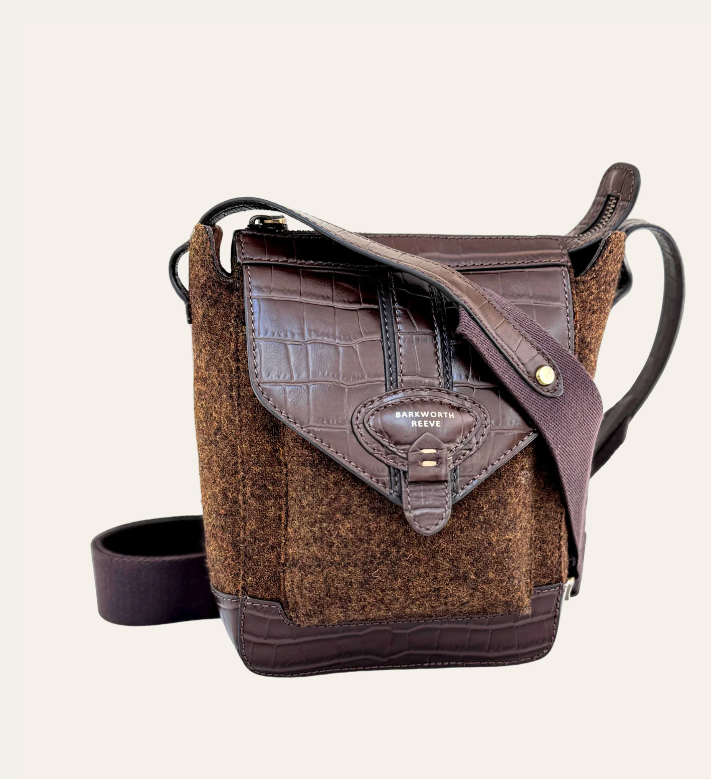 Hackthorn Cross Body Tweed & Chocolate