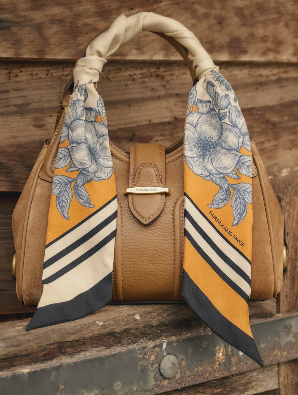 Mannington Silk Twill ff White/Navy/Orange