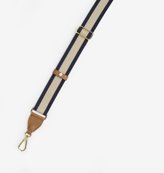 Signature Webbing Strap Navy & Cream