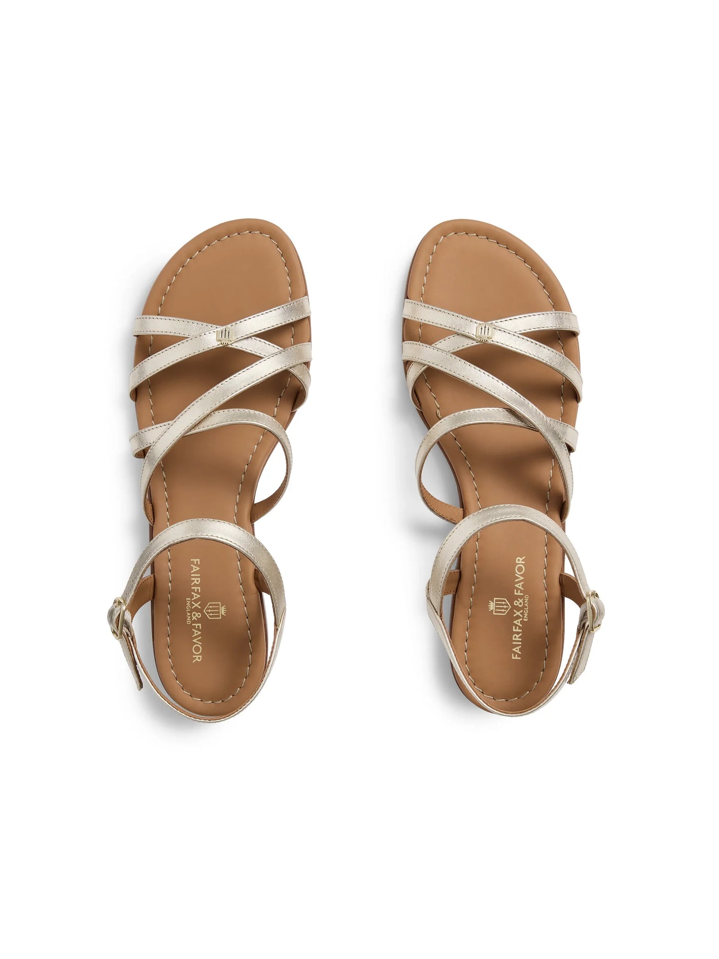 St Ives Sandal - Gold Leather