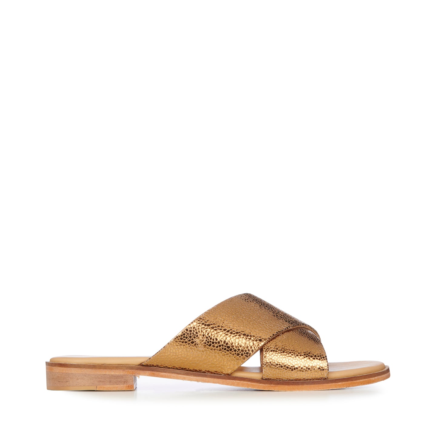 Corralyn Gold Bronze Leather Slide