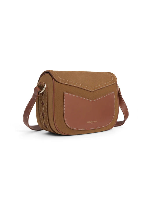 Ohio Tan Suede Saddle bag