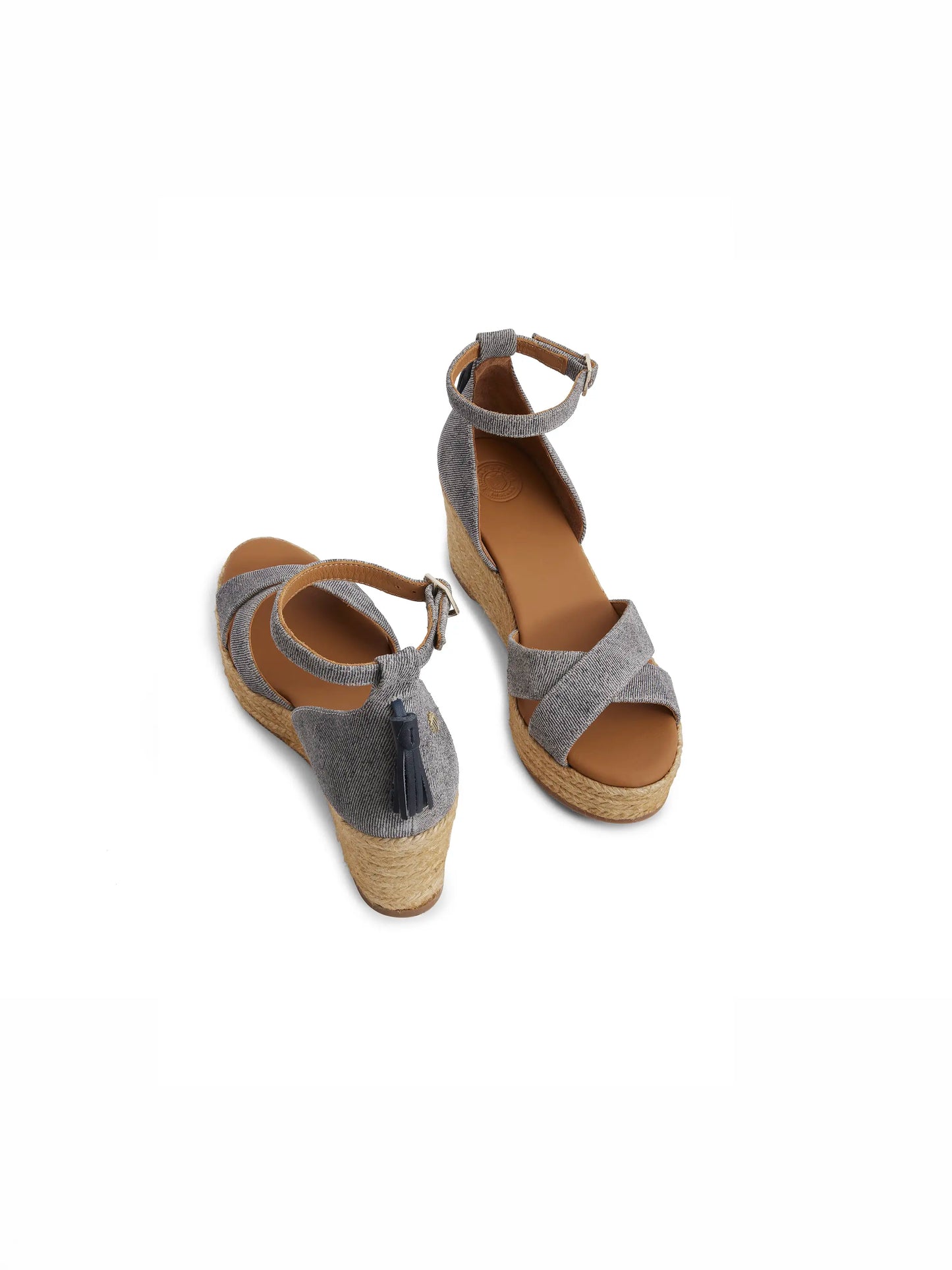 Valencia Mid Heel Wedge Denim Suede