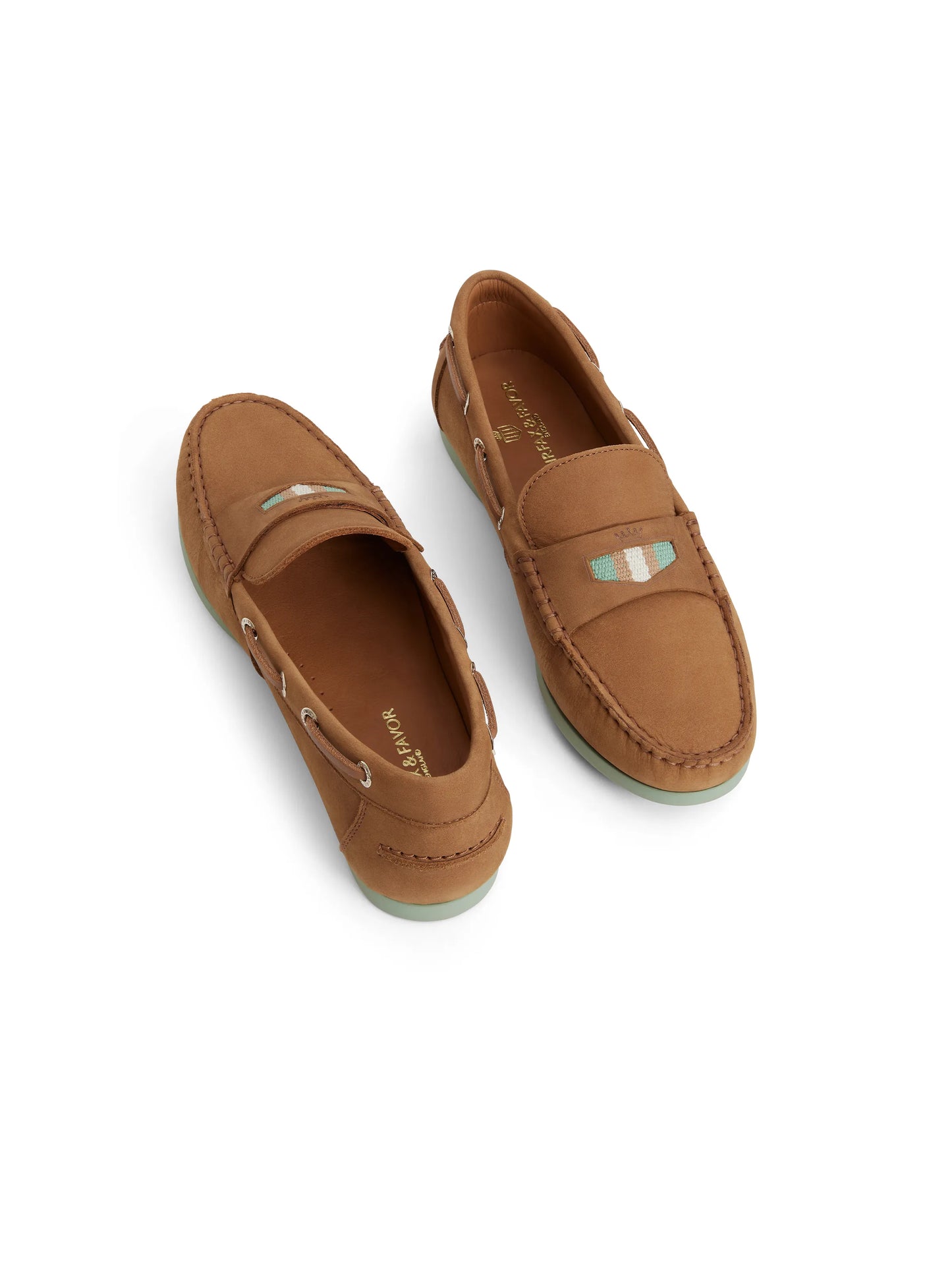 'Boston' Tan & Mint