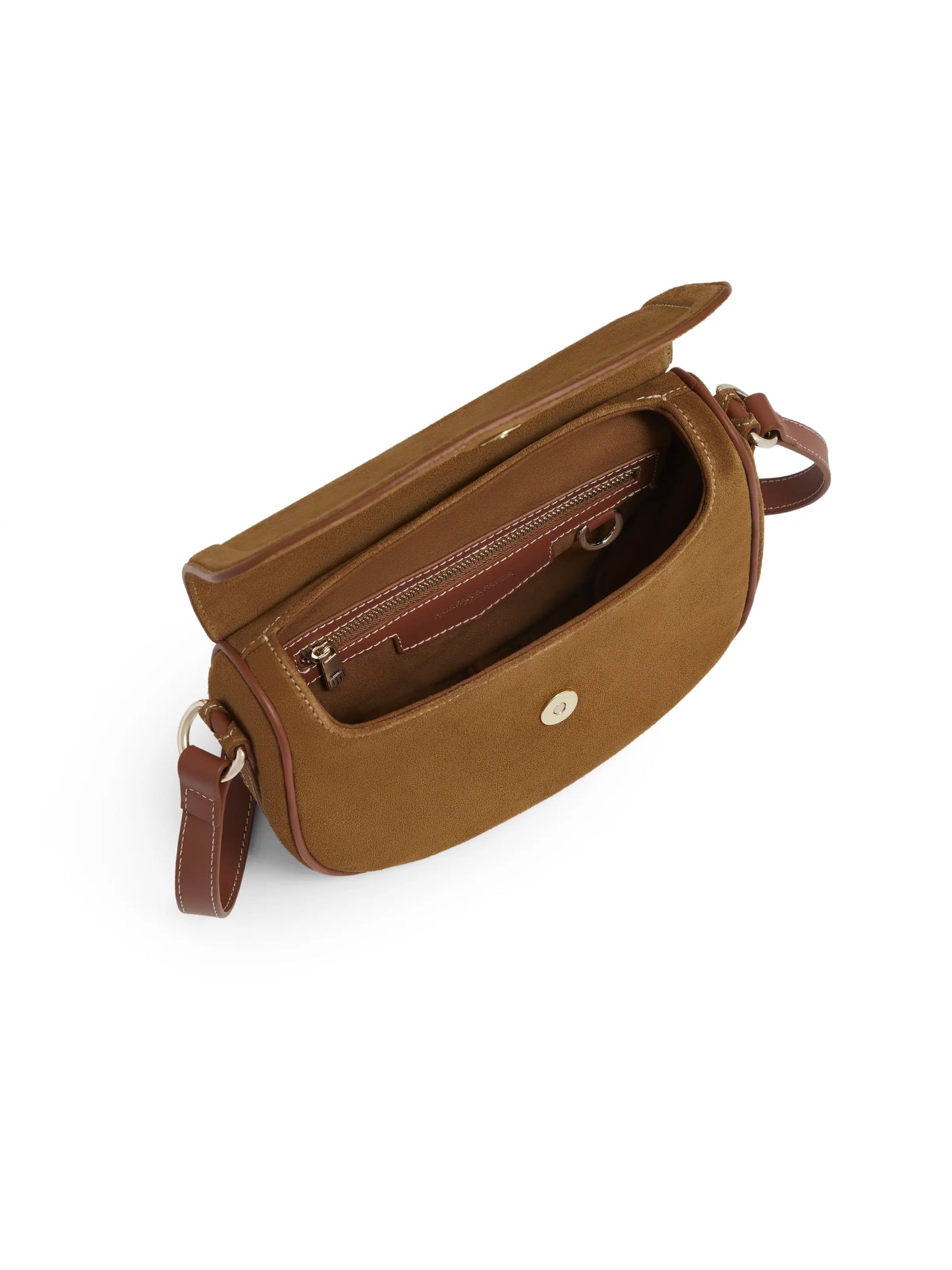Ohio Tan Suede Saddle bag