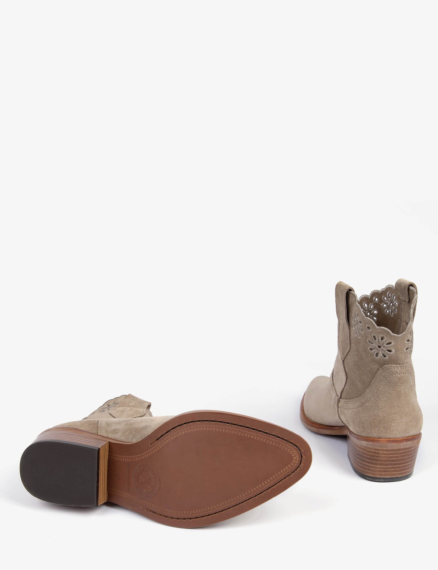 Cali Broderie Cowboy Boot Sand Suede