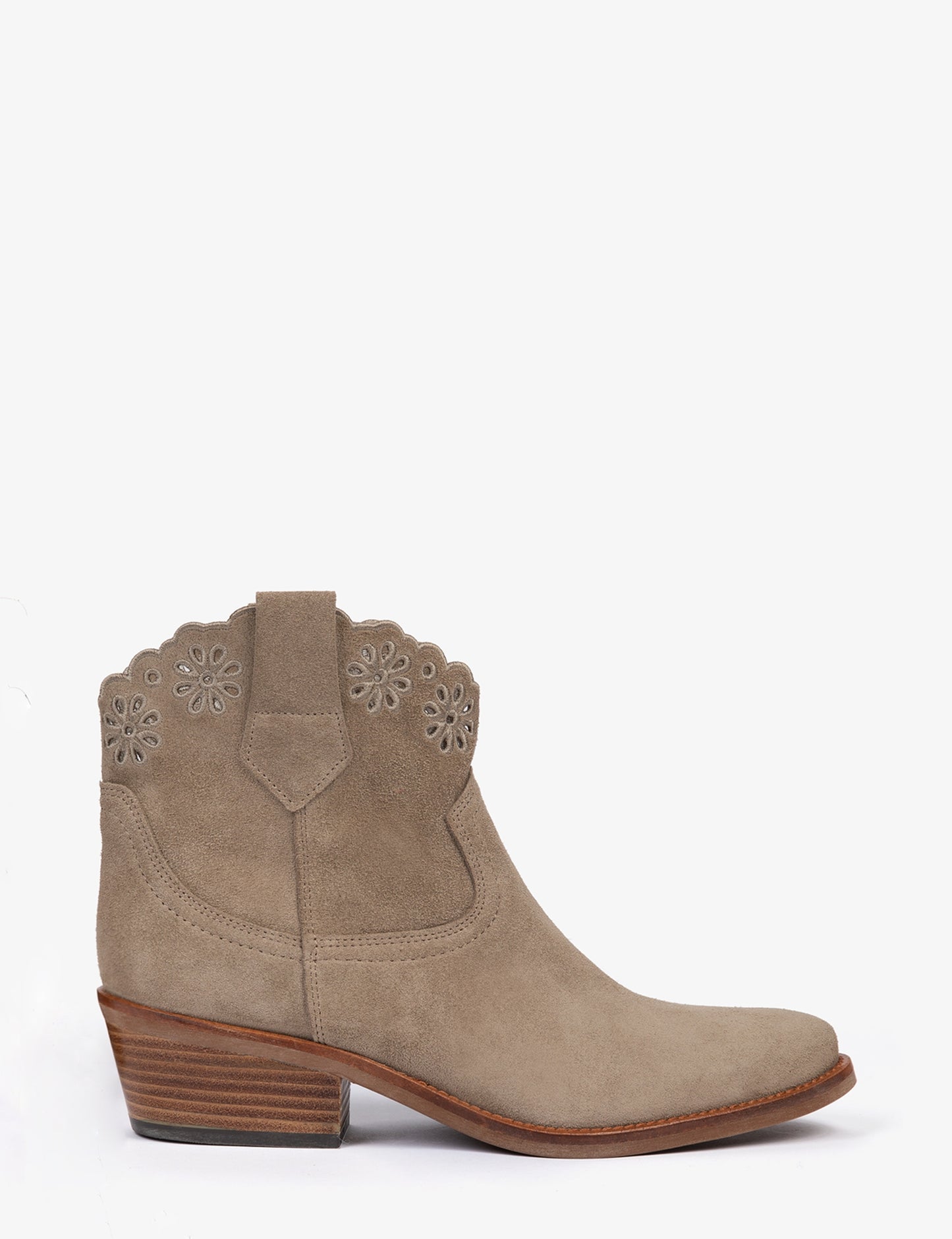 Cali Broderie Cowboy Boot Sand Suede