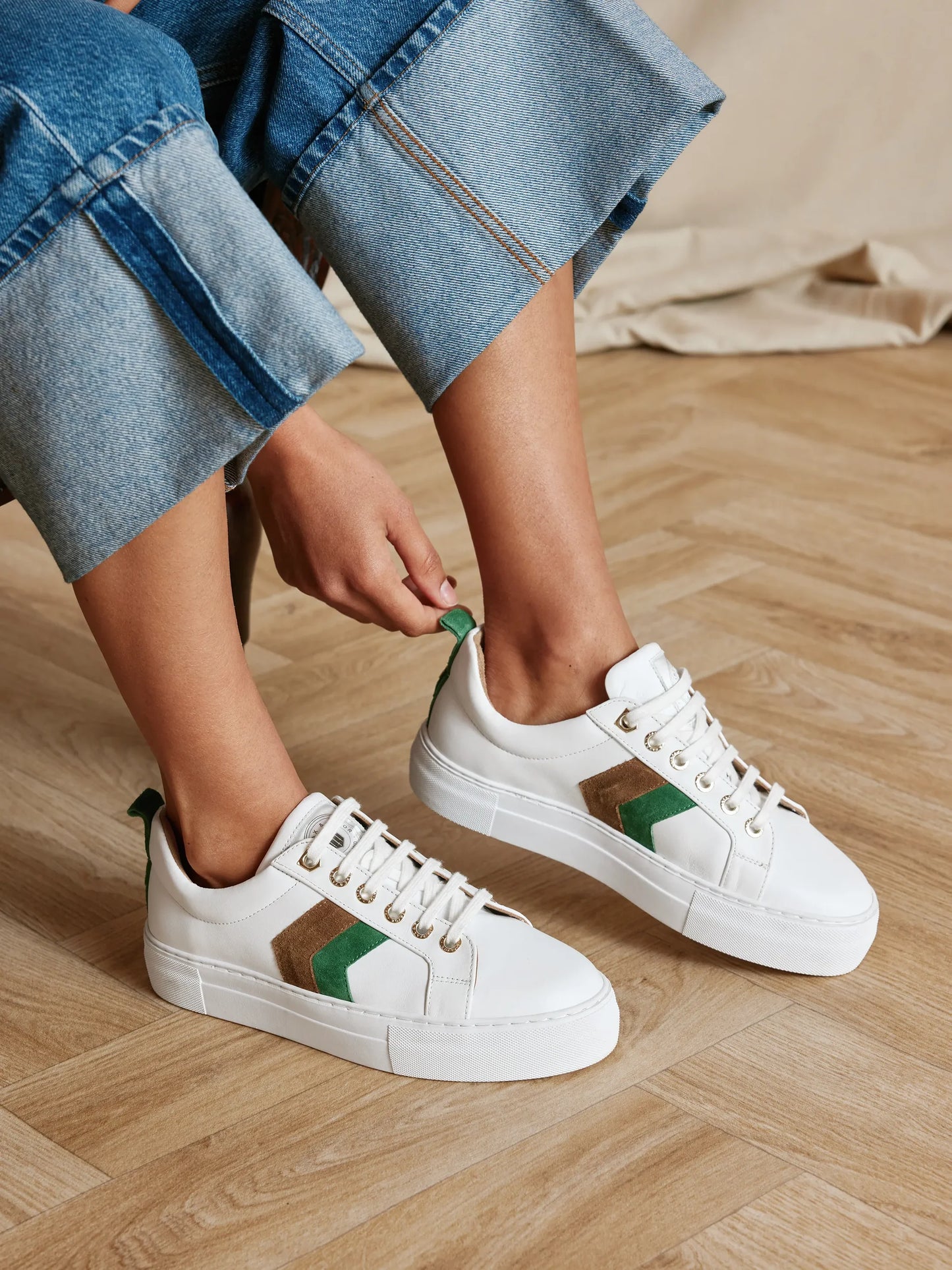 Stockist Exclusive Alexandra Platform Clover & Tan