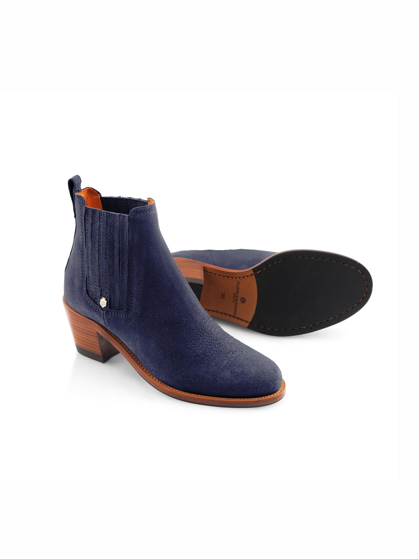 'Rockingham Ankle Boot' Ink Suede