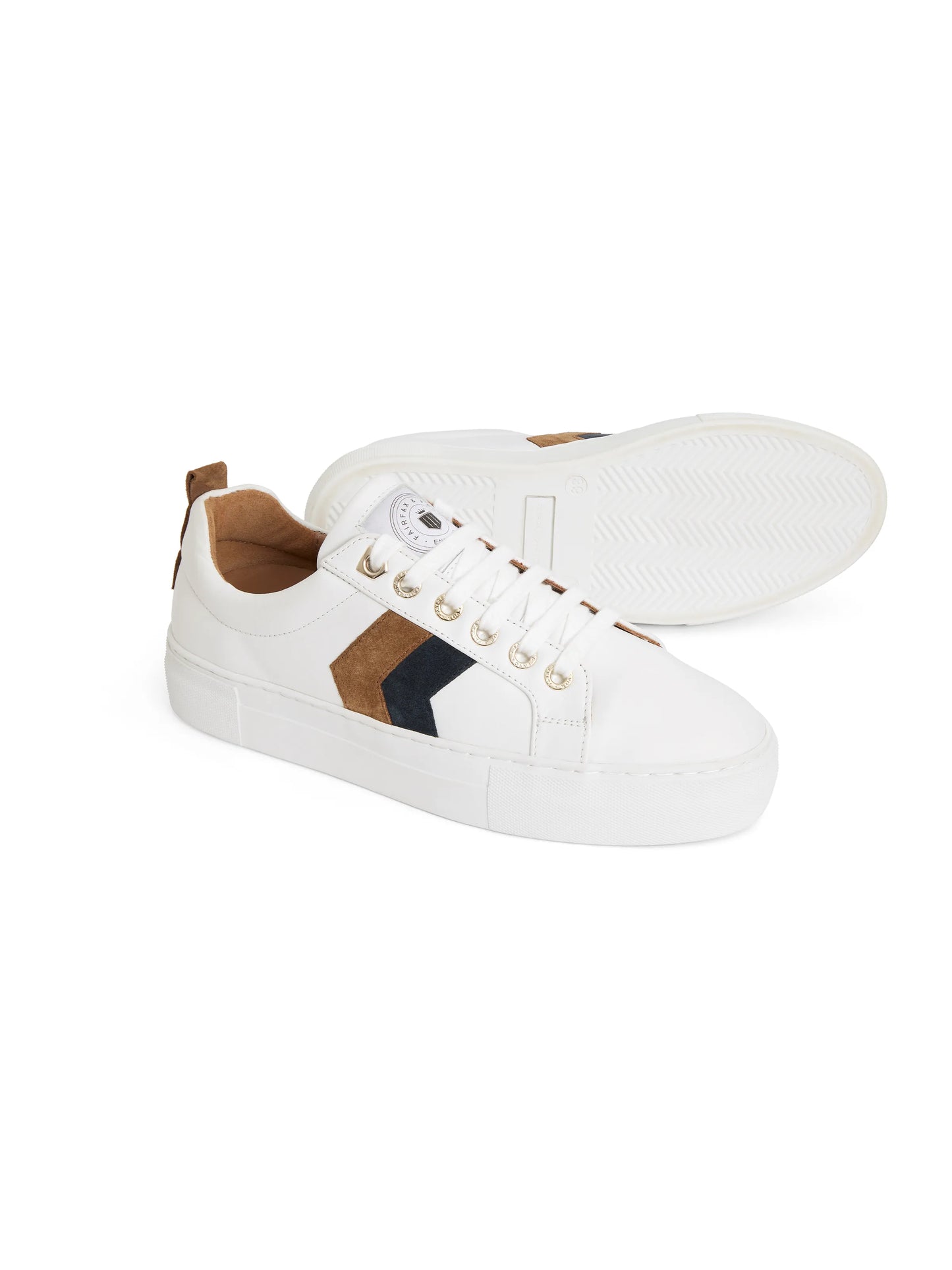 Alexandra Platform Tan/Navy