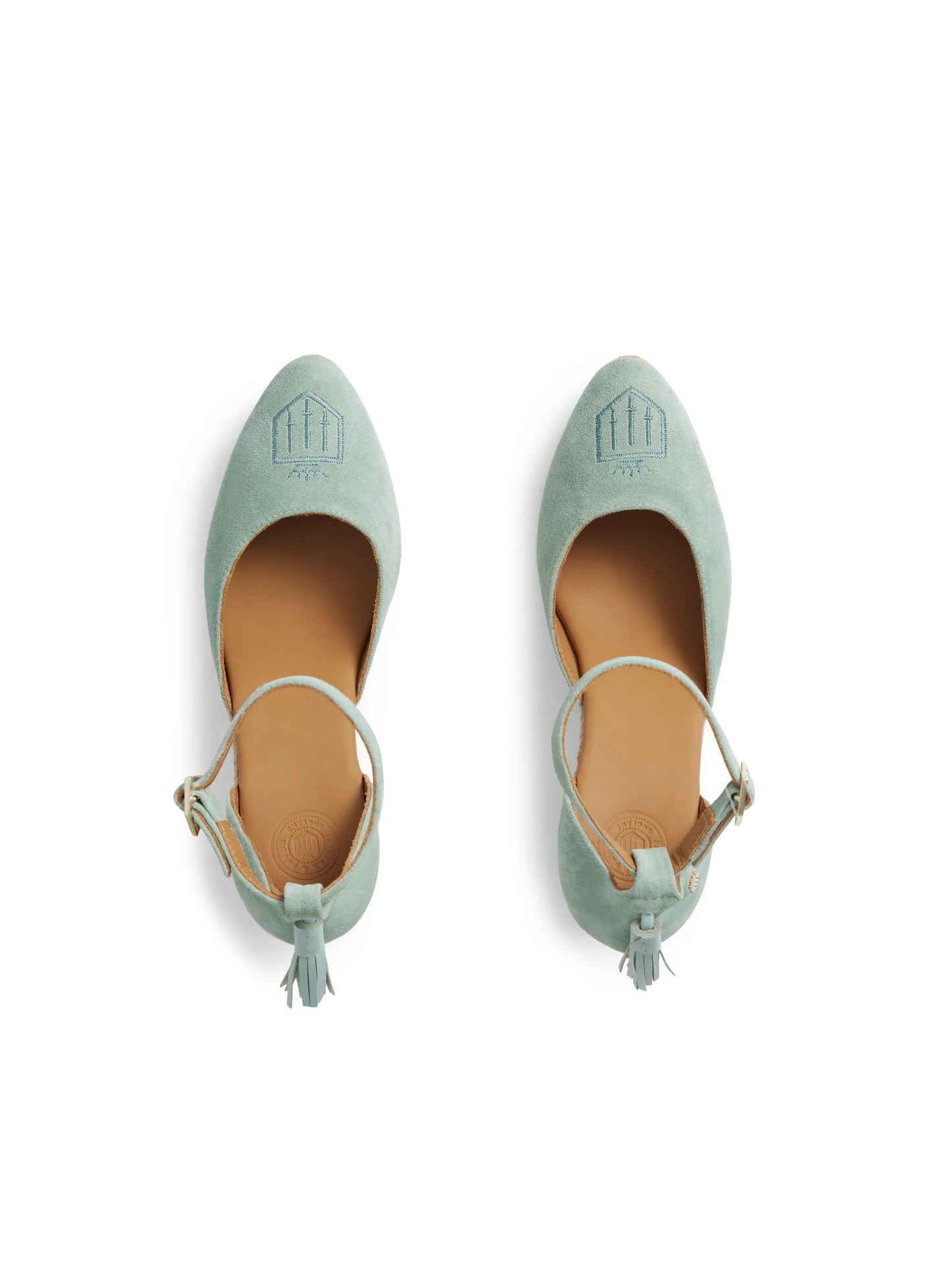 'Monaco' Wedge Mint Suede