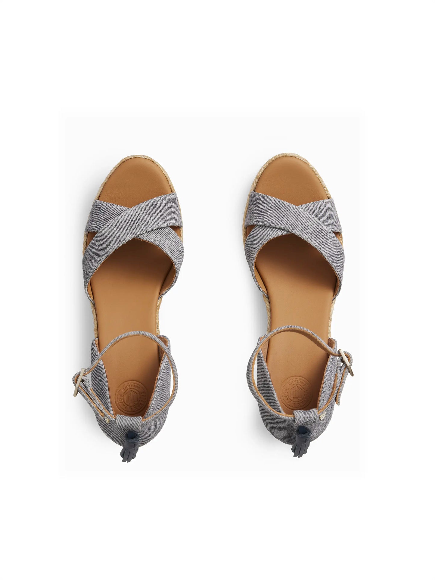 Valencia Mid Heel Wedge Denim Suede