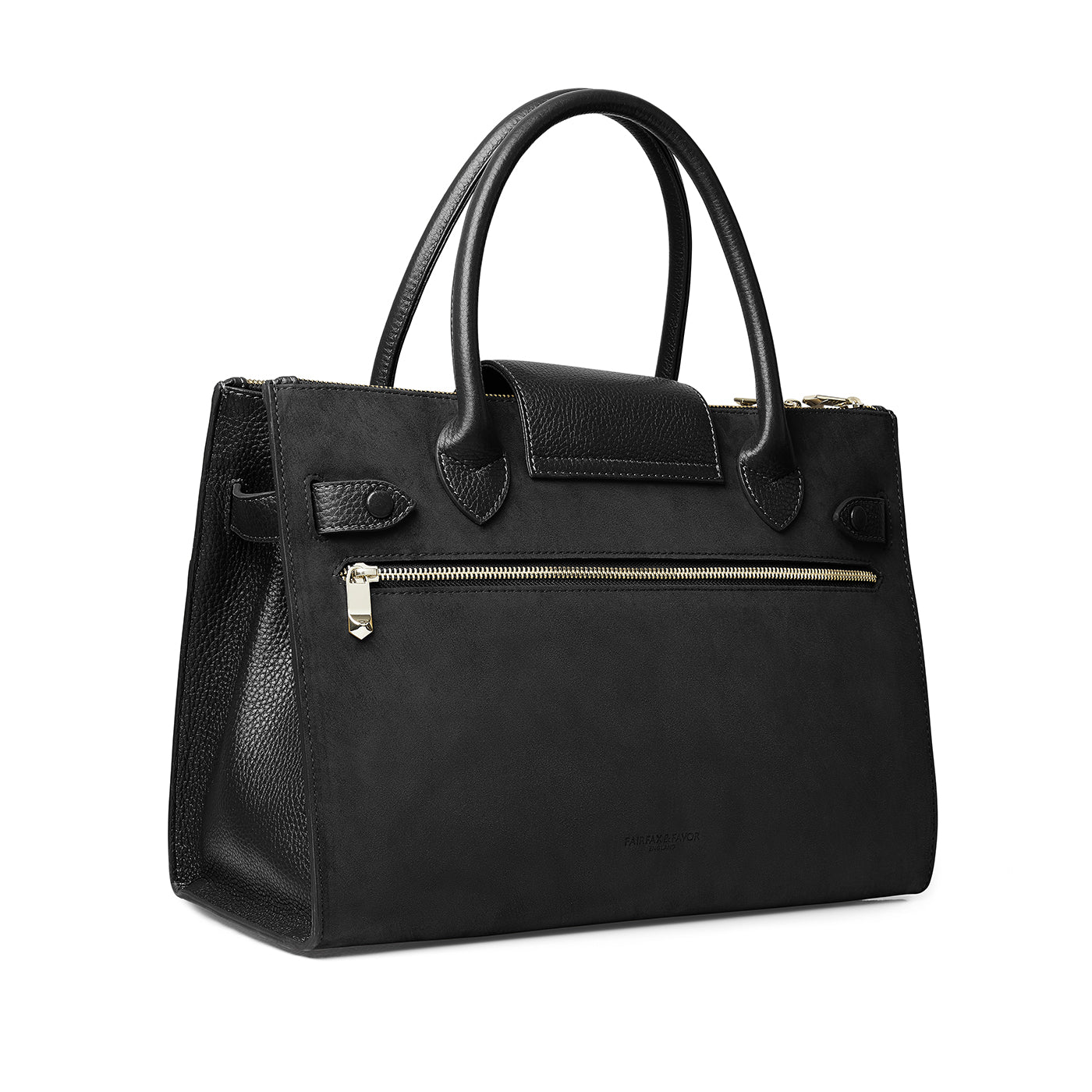 'Windsor Work Bag' Black Suede