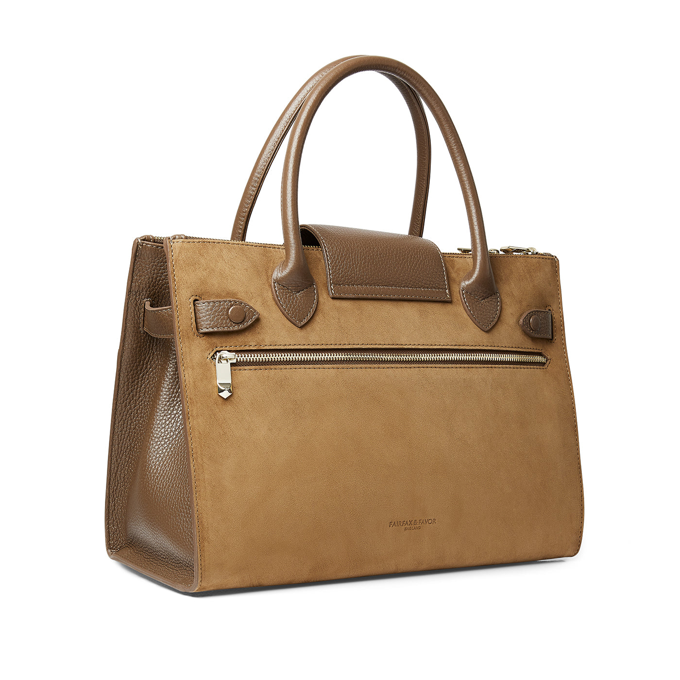 'Windsor Work Bag' Tan Suede