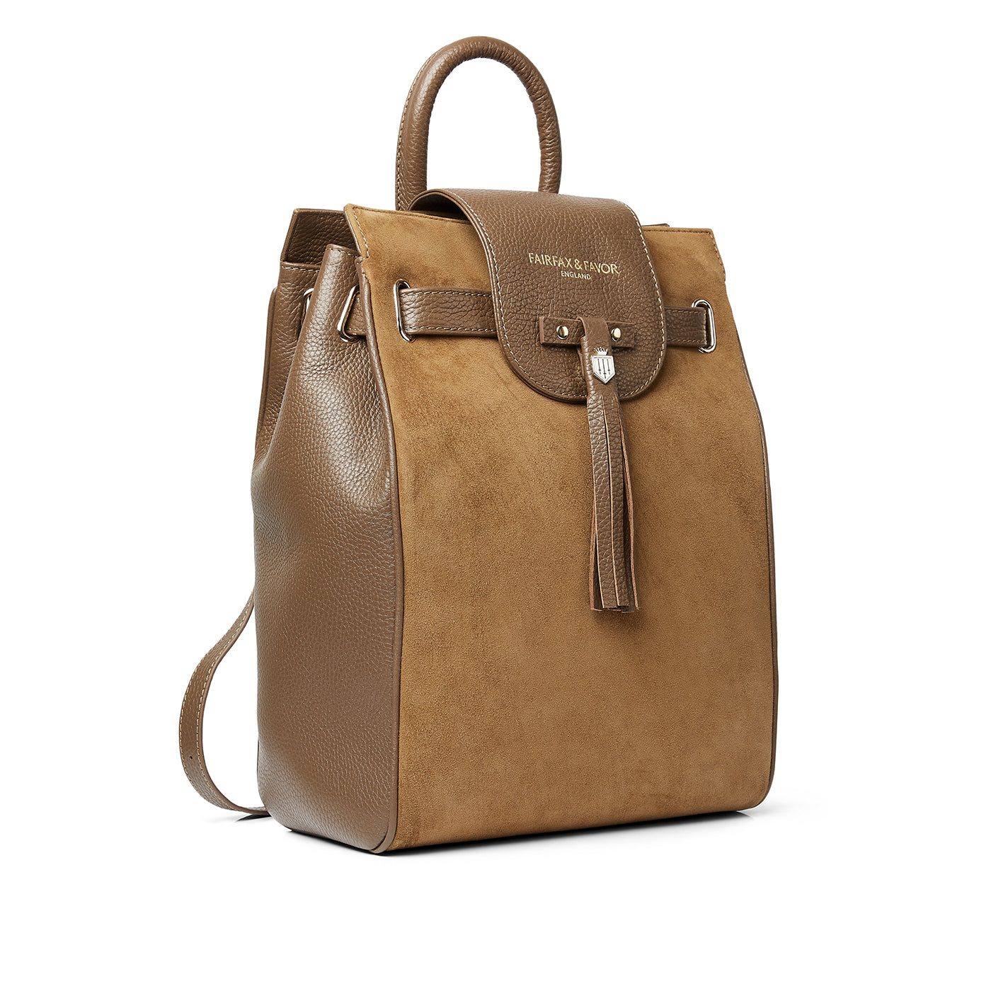 'Windsor Back Pack' Tan Suede