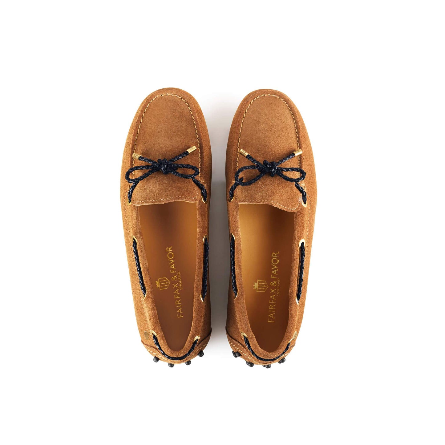 'Henley' Tan & Navy Suede