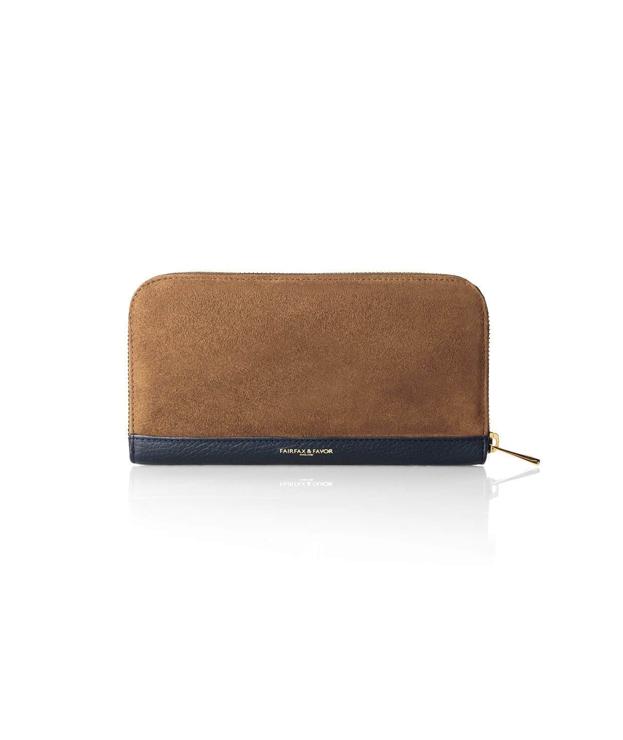 'Salisbury' Tan Suede & Navy Leather