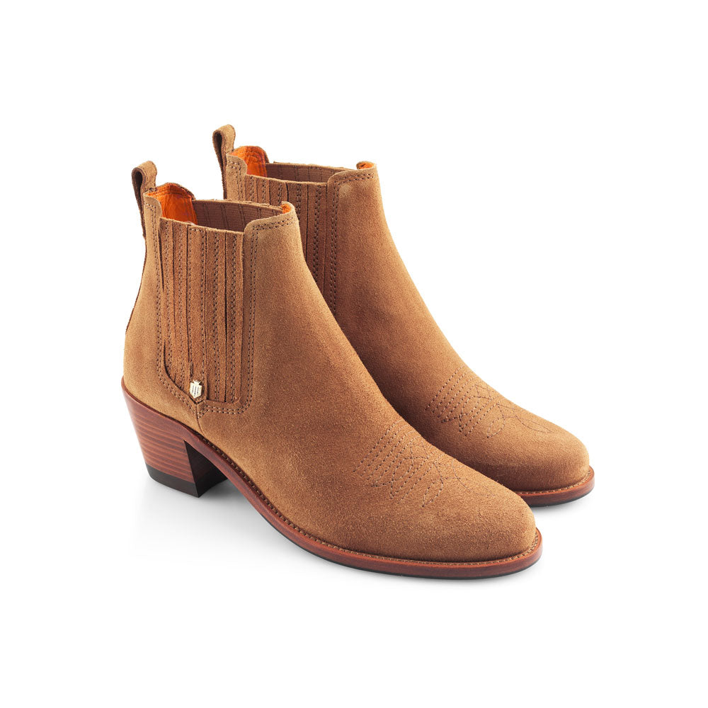 'Rockingham Ankle Boot' Tan Suede