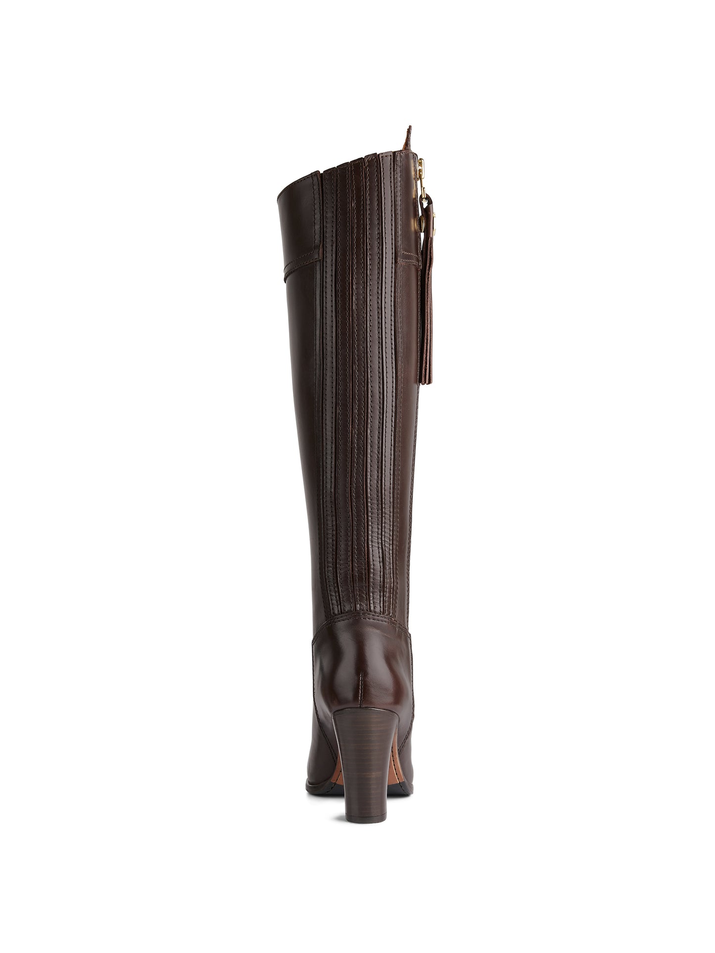 'Regina' High Heel Mahogany Leather