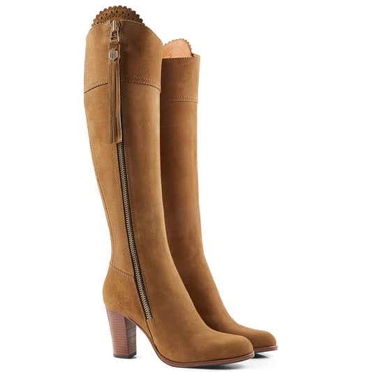 'Regina' High Heel Tan Suede