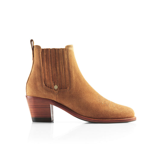'Rockingham Ankle Boot' Tan Suede