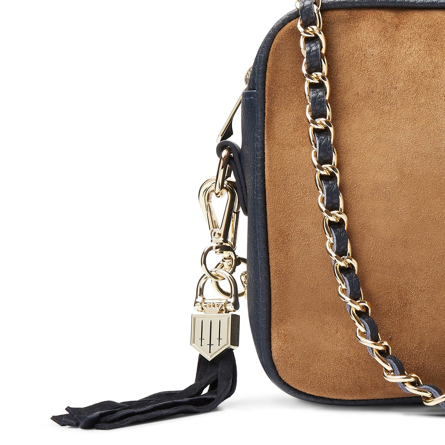 'Finsbury' Tan Suede & Navy Leather