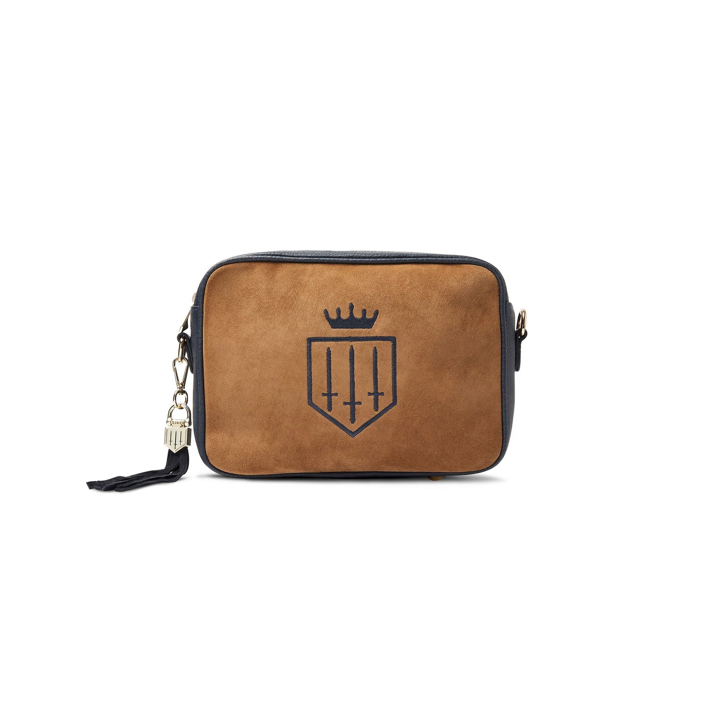 'Finsbury' Tan Suede & Navy Leather