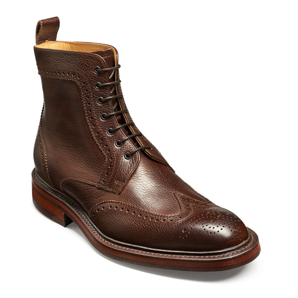 'Calder' Dark Brown Grained Calf