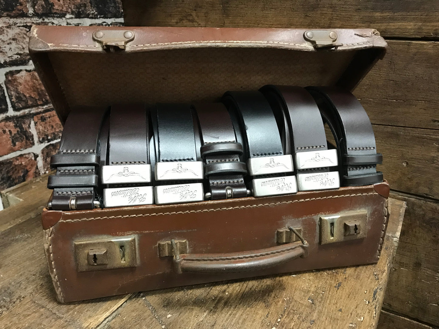 Leather Covered Buckle Belt