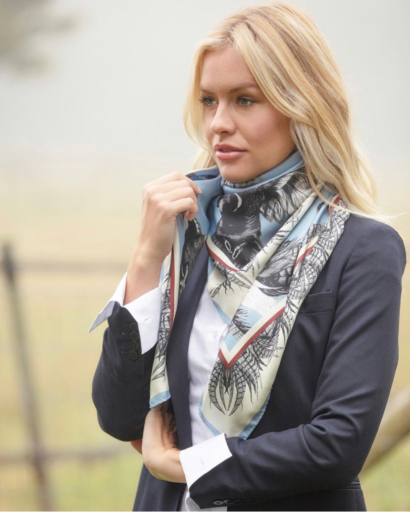 Turf War Monochrome 'Classic' Blue Scarf
