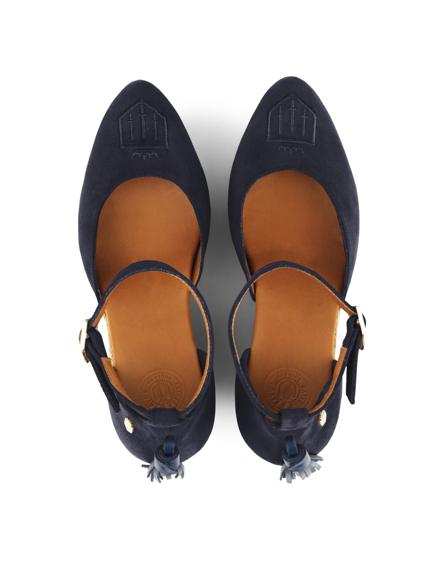 'Monaco' Wedge Navy Suede