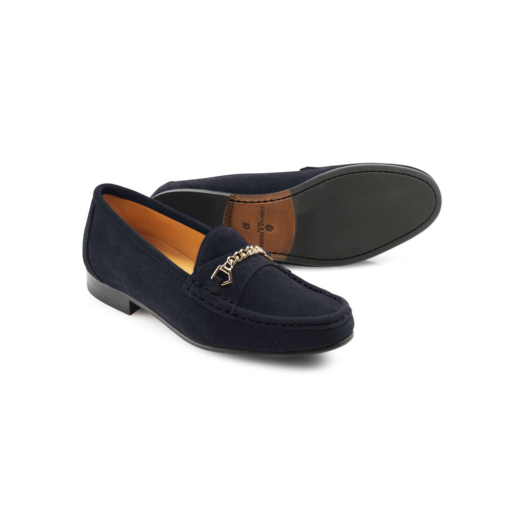 'Apsley' Navy Suede