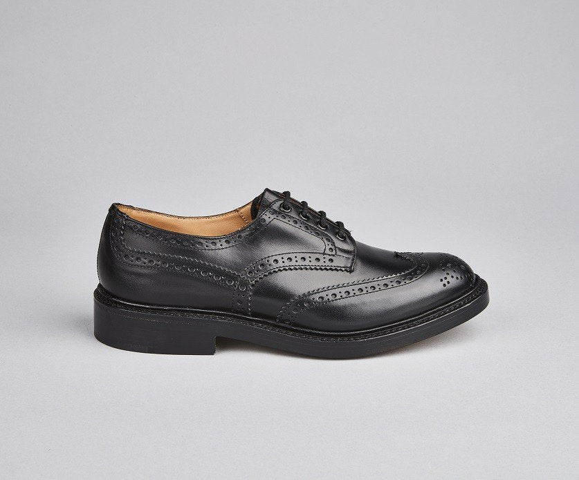 'Bourton' Black Calf Leather