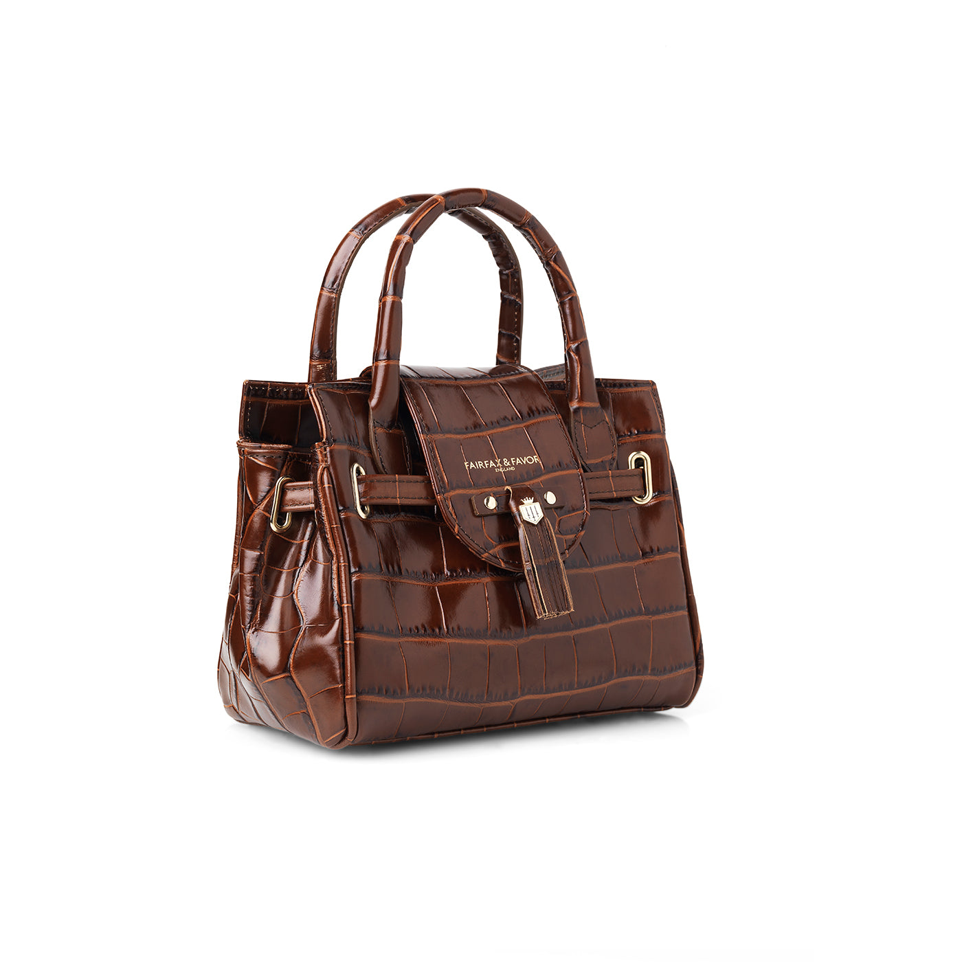 'Mini Windsor' Conker Croc Leather