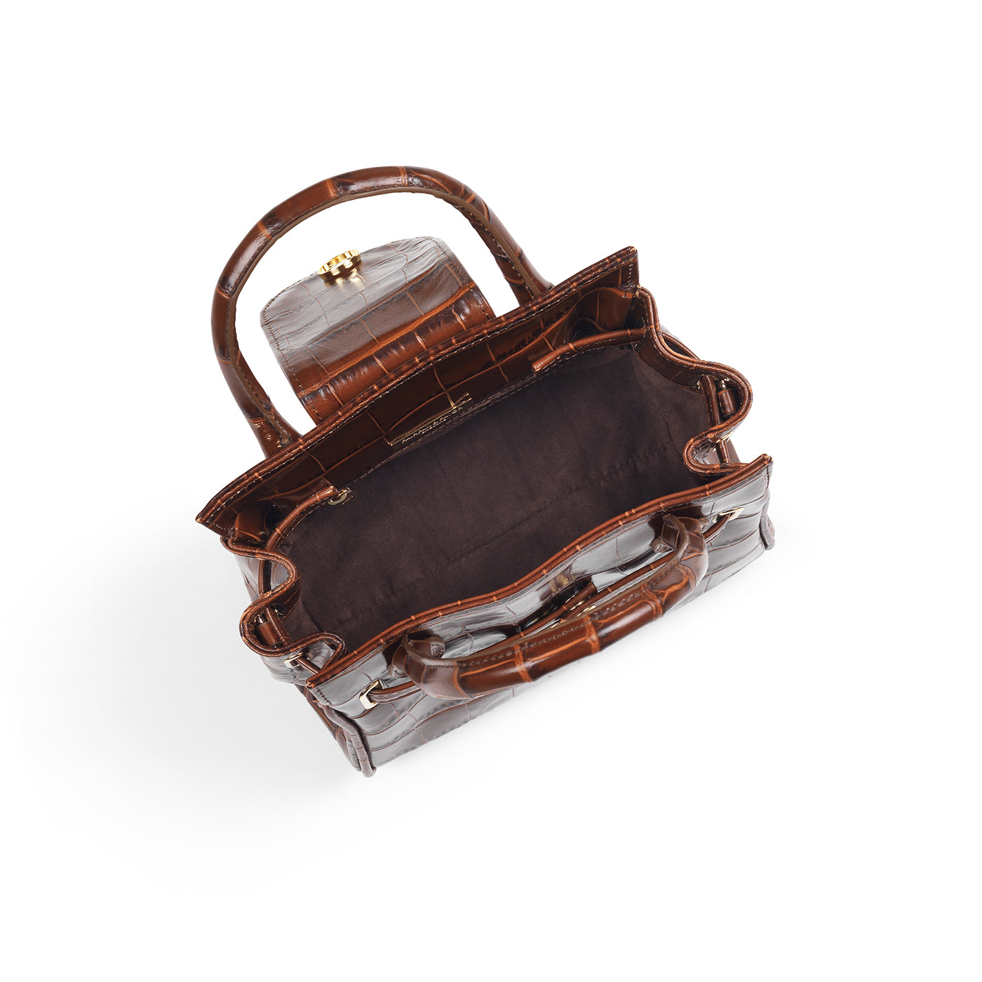 'Mini Windsor' Conker Croc Leather