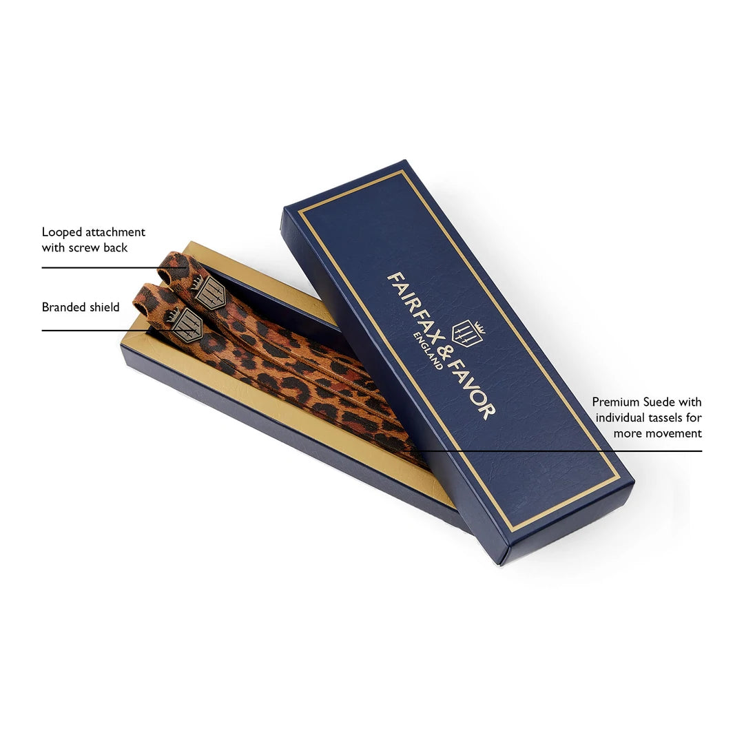 Tan Leopard Print Tassels