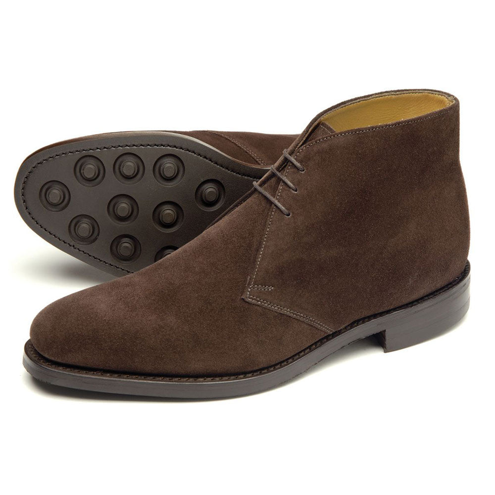 Loake pimlico dark brown suede clearance