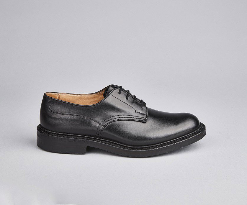 'Woodstock' Black Calf Leather