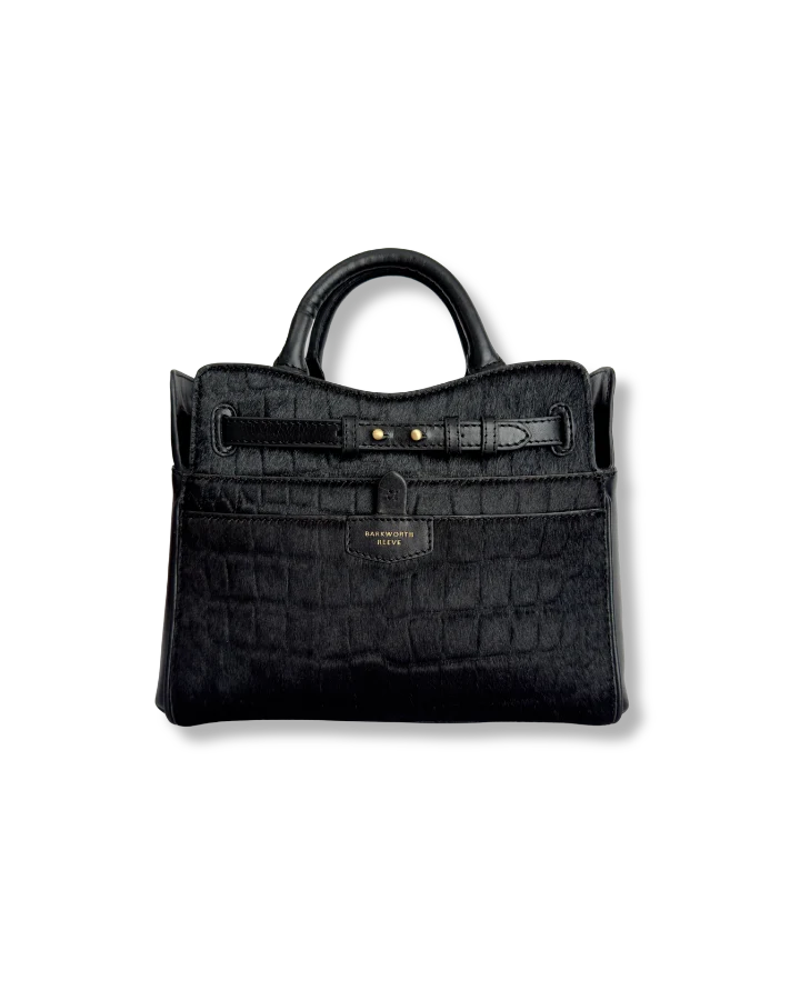 Ambridge Lux  Black Croc Hair on hair