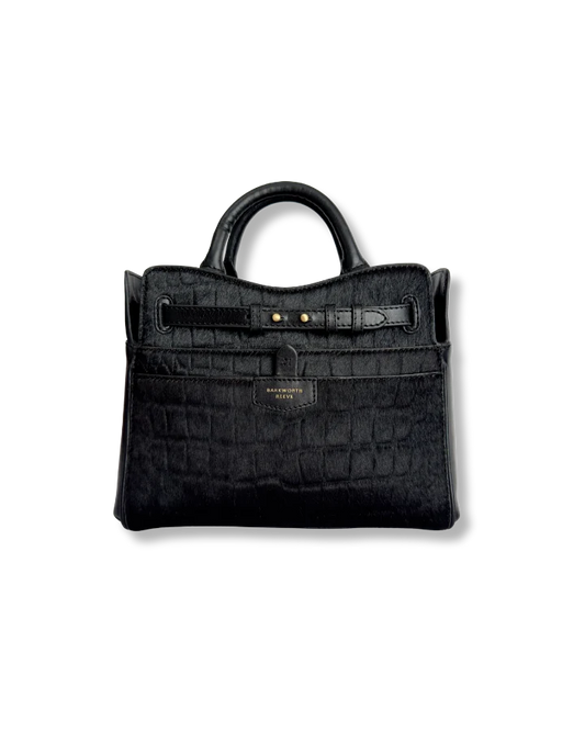 Ambridge Lux  Black Croc Hair on hair