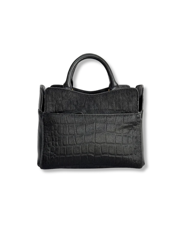 Ambridge Lux  Black Croc Hair on hair