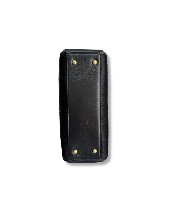 Ambridge Lux  Black Croc Hair on hair