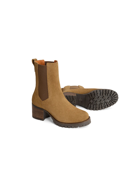 'Heeled Boudica' Tan Suede