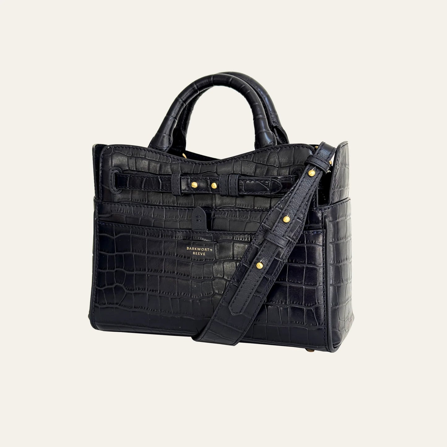 Ambridge Navy Croc Leather